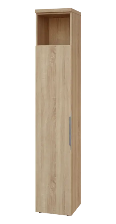 SIN 6 - 4DN kancelářská skříň, 1-dveřová/nika, levá, 2170x400x400, dub bardolino